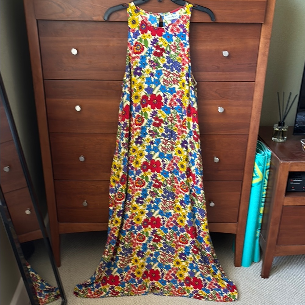 Natural Life Floral Maxi Dress, M, Like New! Pockets!